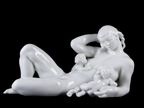 Bing & Grøndahl B&G 4055 Vandmoder, Vandmoderen, Havmoderen 50 cm Kai Nielsen 1882-1924