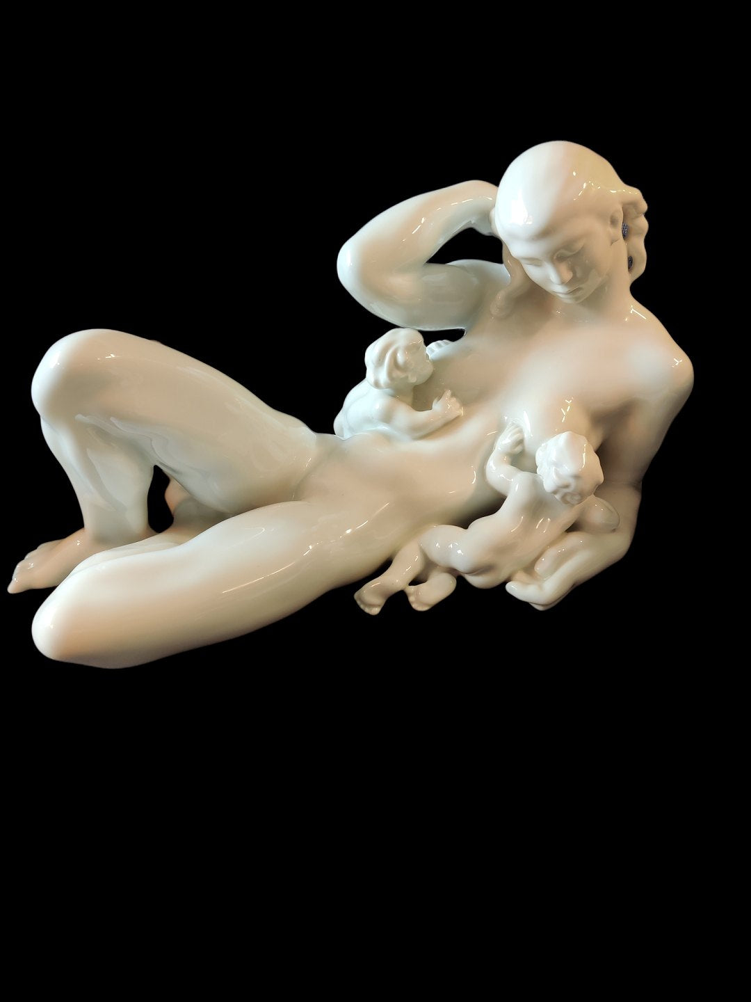Bing & Grøndahl B&G 4055 Vandmoder, Vandmoderen, Havmoderen 50 cm Kai Nielsen 1882-1924