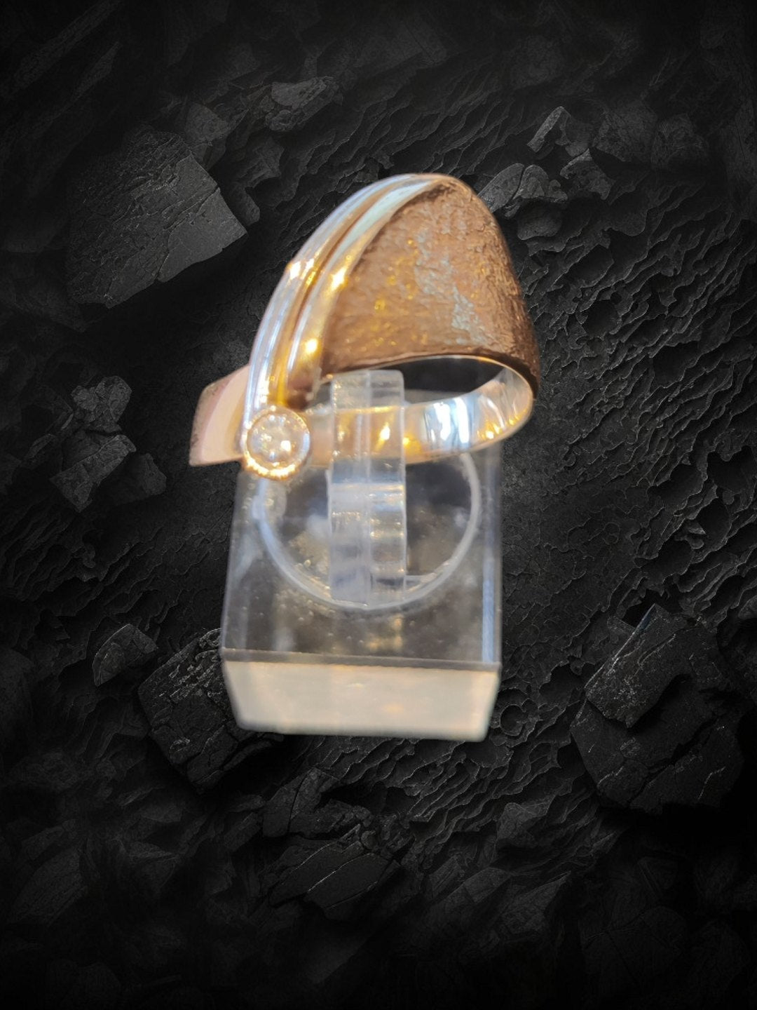 Per Borup 14 carat gold ring with 0.9 carat brilliant.