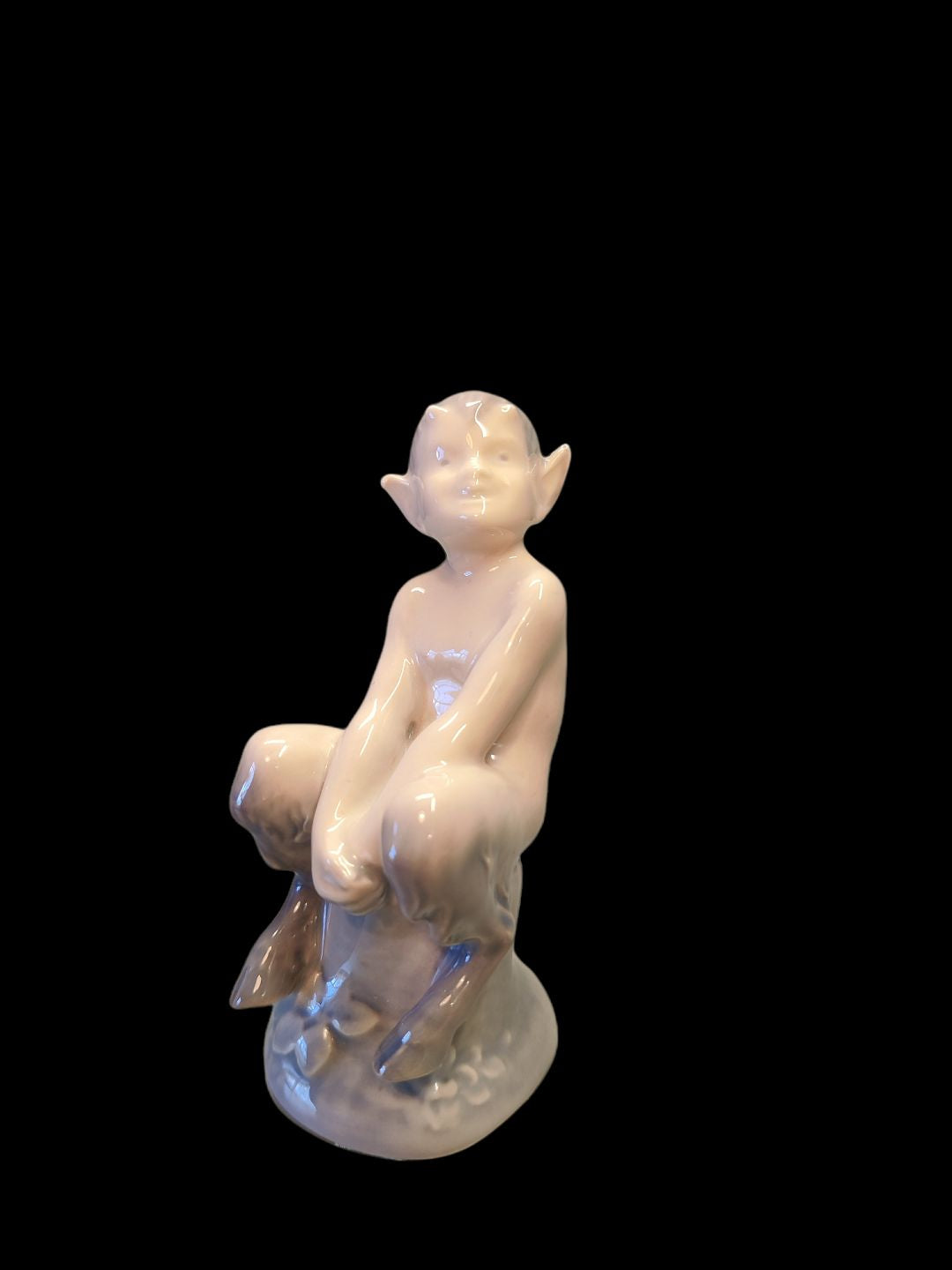 Royal Copenhagen Figurine Faun on Tree Stump No 1738
